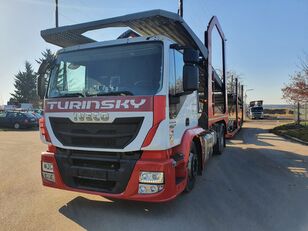 IVECO STRALIS 460 EURO 6 INTARDER araba taşıyıcı + araba taşıyıcı römork