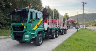 MAN TGS 33.500 6x6 Crane EPSILON Q170Z Log Transporter + Trailer kereste kamyonu