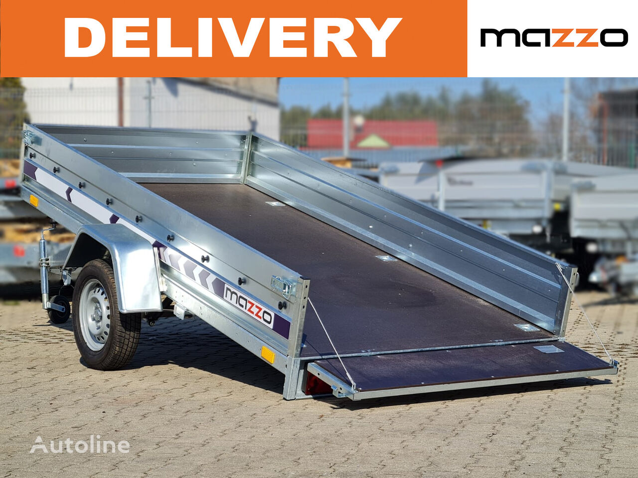 yeni BD7530YU 304x150x35cm Tilting trailer LEAF SPRING GVW 750kg oto römorku