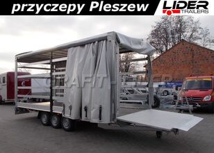 yeni LIDER lider-trailers LT-087 przyczepa 620x220x240cm, firana dwustronna perdeli römork