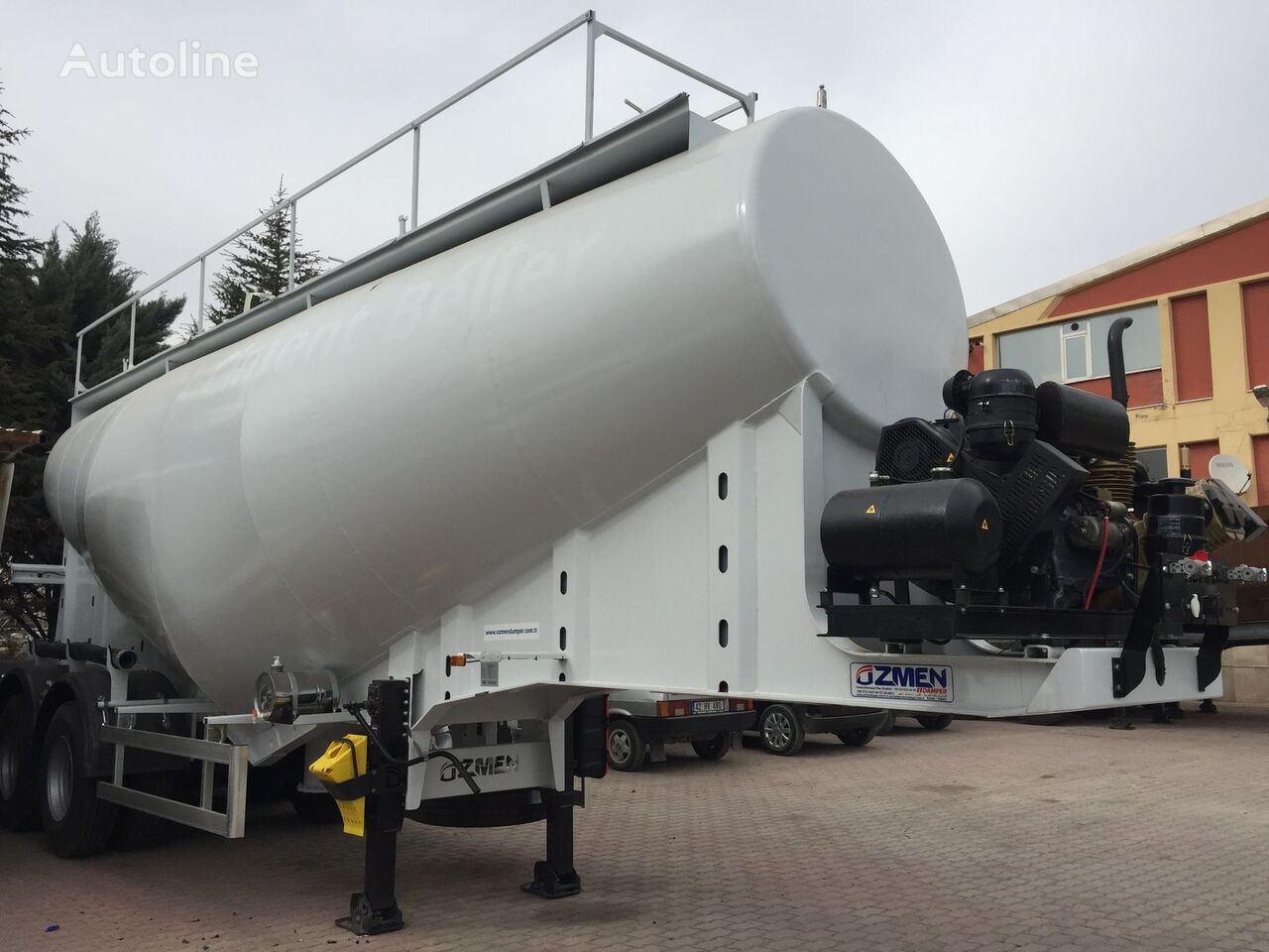 yeni Özmen Damper 37-45 m3 CEMENT BULK SEMI TRAILER - DIESEL ENGINE tanker çimento kamyonu