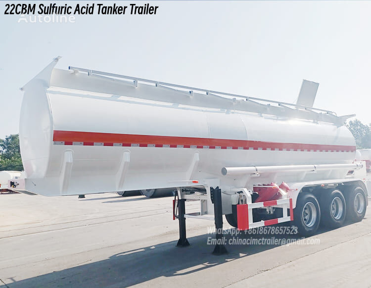 yeni 22CBM Sulfuric Acid Tanker Trailer for Sale in Angola tanker yarı römork