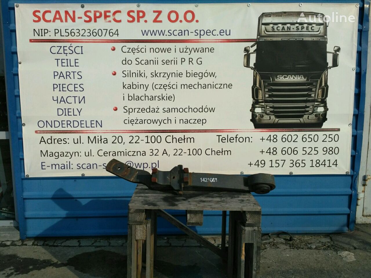 Scania P R G T çekici için Scania Prawa Strona LH 1421061 makas
